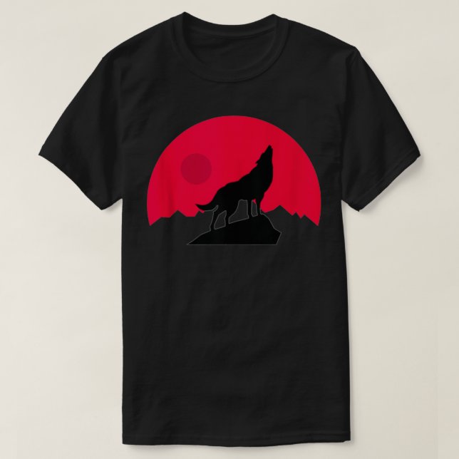 Camiseta Tema legal da lua, lobo-de-verão G (Frente do Design)