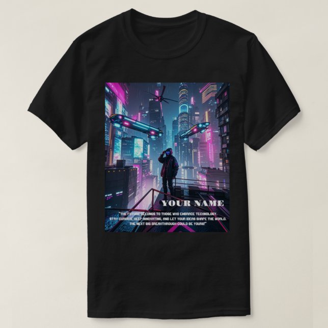 CAMISETA TEMA MAN T SHIRT CYBERPUNK (Frente do Design)