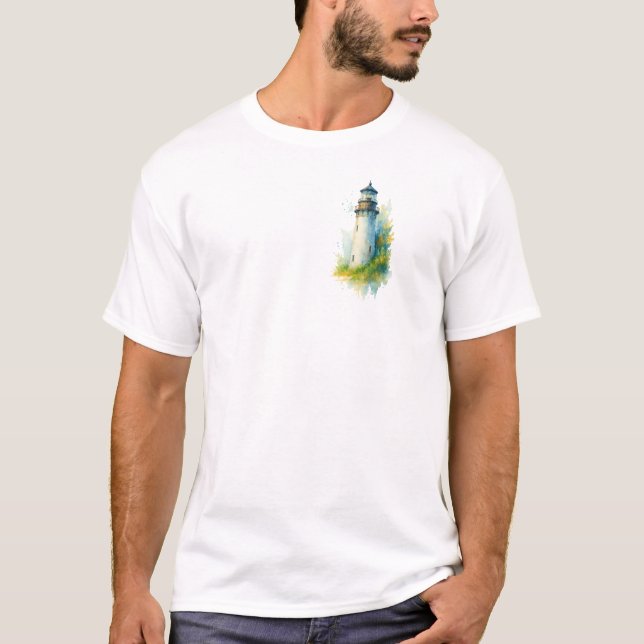 Camiseta tema marinho - Farol (Frente)