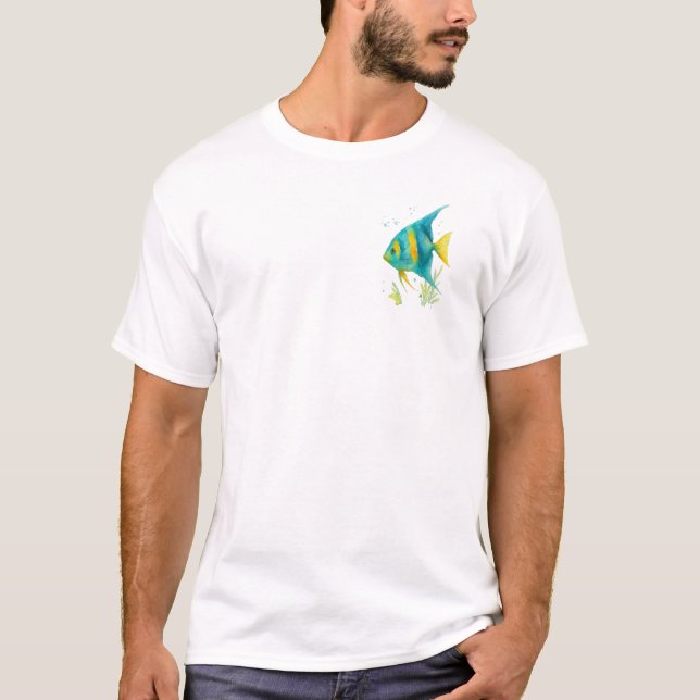 Camiseta tema marinho - Peixe Anjo (Frente)