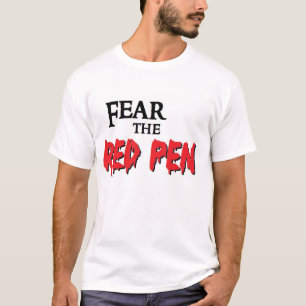 Camiseta Tema o T vermelho da caneta