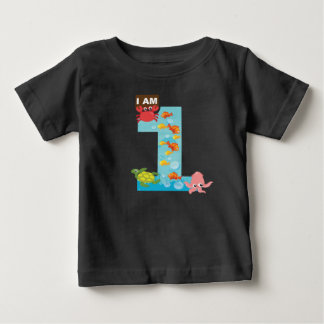 Camiseta tema oceano Primeiro primeiro aniversario