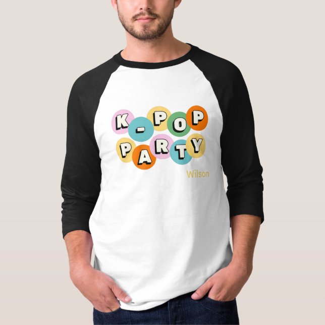 Camiseta tema personalizado de pop coreano K-pop (Frente)