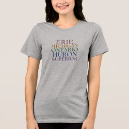 Camiseta Tema Pesca em Michigan para Mulheres