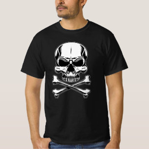 Camiseta Tema Pirata - Crânio Adulto de Navio