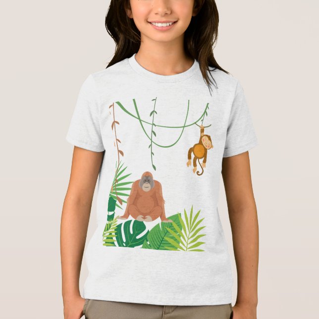 Camiseta tema selva para crianças (Frente)
