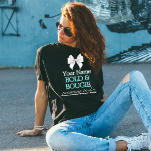 Camiseta Tema Teal Tiffany Chá de fraldas Esperado