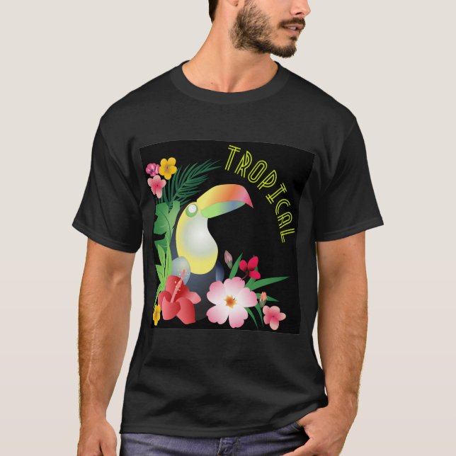 Camiseta Tema tropical tucano (Frente)