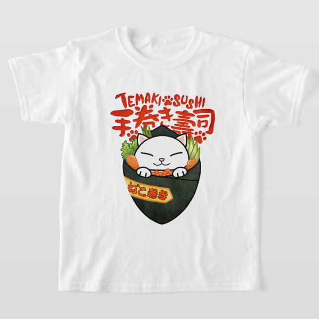 Camiseta Temaki Sushi Cat (Postura )