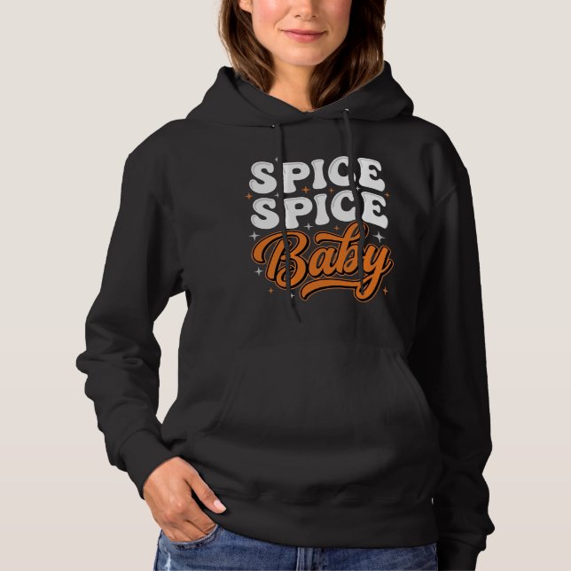 Camiseta Temática de Halloween Bebê Spice Retro Tipografia  (Frente)