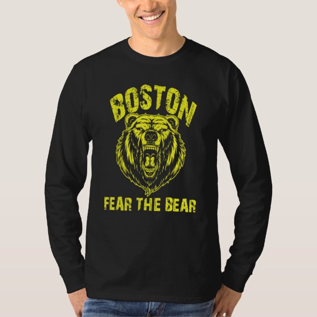 Camiseta Teme Que O Hóquei Do Urso Tenha Conhecimento De Bo (Frente)