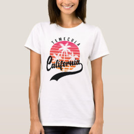 Camiseta Temecula, California Retro Sunset Women's