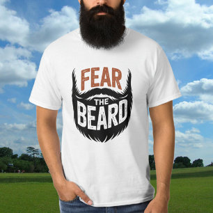 Camiseta Temer a Barba para Homens Divertido Amante de Barb