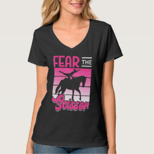 Camiseta Temer O Tesoura Saltos Equestres Eqüestre