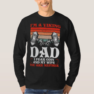 Camiseta Temo Odin E Minha Esposa Viking Pai Nórdicos Guerr
