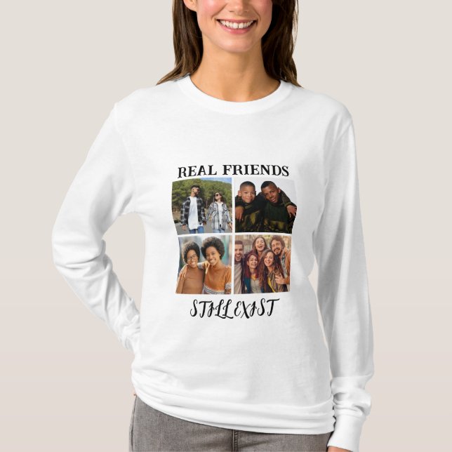 Camiseta Temp de Fotografia personalizada "verdadeiros amig (Frente)
