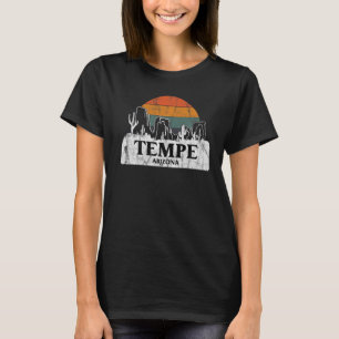 Camiseta Tempe AZ Arizona Vintage sunset cactus Mountain