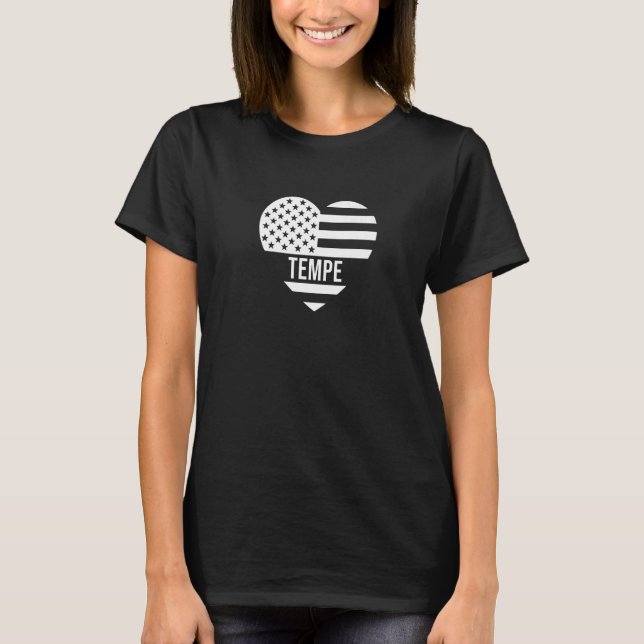 Camiseta Tempe USA Flag America City Hometown Vacation Amer (Frente)
