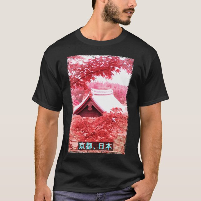 Camiseta Tempel de Streetwear japonês Aestésico Vaporwave (Frente)