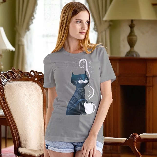 Camiseta Temperatura do chá de teste de Cat com cauda (Criador carregado)