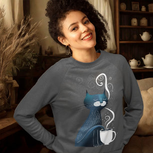 Camiseta Temperatura do chá de teste de Cat com cauda