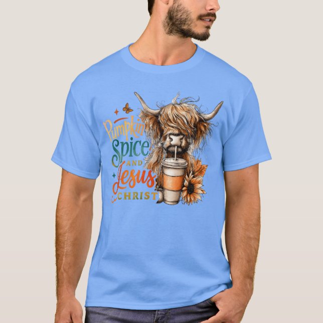 Camiseta Tempero de Abóbora e Jesus Cristo engraçado (Frente)
