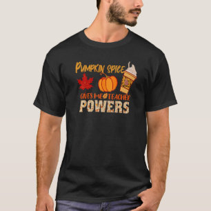 Camiseta Tempero de Abóbora Me Dá Poderes de Professor Pro