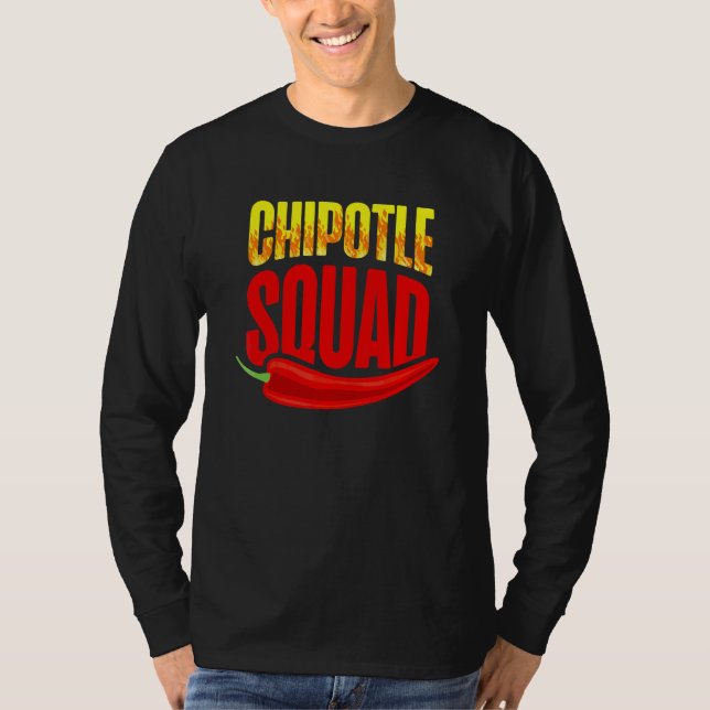 Camiseta Tempero de Sabor de Comida Apimentada Chipotle Squ (Frente)