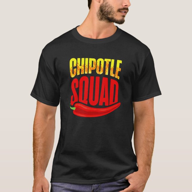 Camiseta Tempero de Sabor de Comida Apimentada Chipotle Squ (Frente)