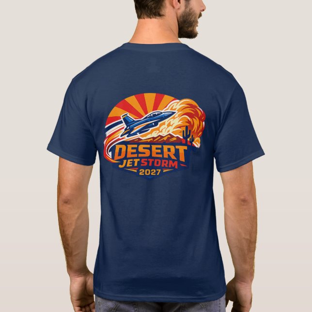 Camiseta Tempestade a Jato no Deserto 2027 (Verso)