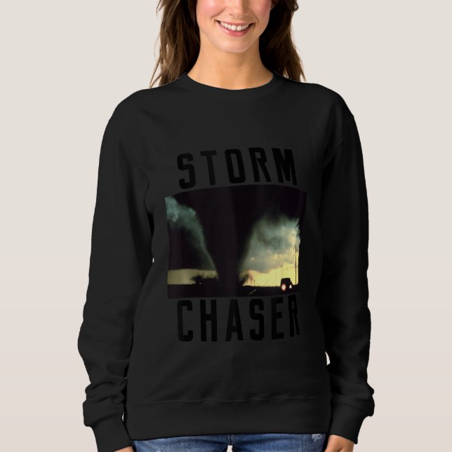 Camiseta Tempestade Chaser Tornado Imagem Climática (Frente)
