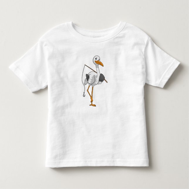 Camiseta Tempestade como pescador com barra de pesca (Frente)