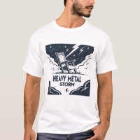 Tempestade de Metal Pesado - Camisa-T de Rock Thun