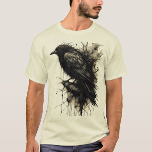 Camiseta Tempestade de Tinta Corvo Silêncio Antes do Grasna