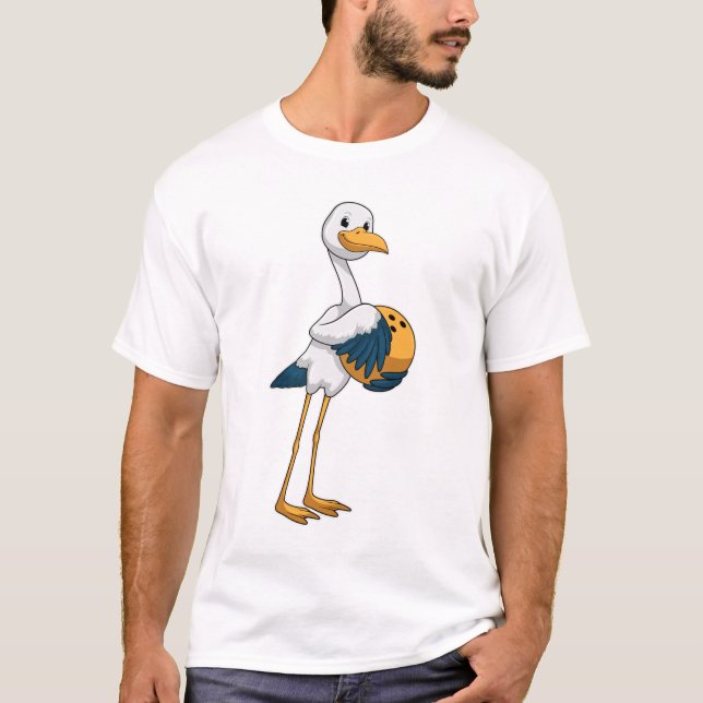 Camiseta Tempestade em Boliche com Bola de boliche (Frente)