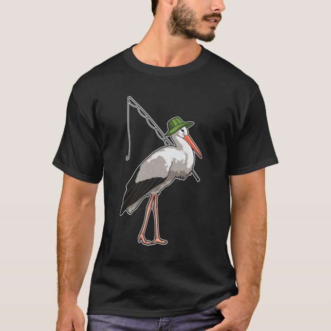 Camiseta Tempestade na pesca com vara de pesca (Frente)