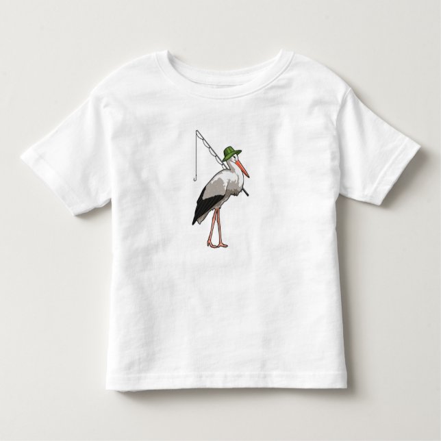 Camiseta Tempestade na pesca com vara de pesca (Frente)
