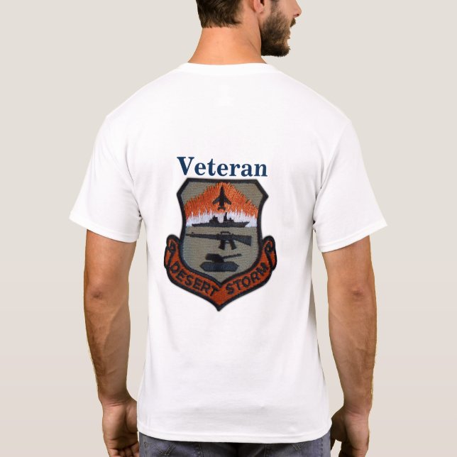 Camiseta Tempestade no Deserto da Força Aérea Marinho do Ex (Verso)