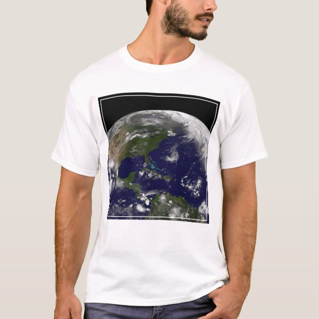 Camiseta Tempestades Tropicais No Planeta Terra. (Frente)