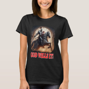 Camiseta Templar Cavaleiro Deus o Preenche no Cruzador de C
