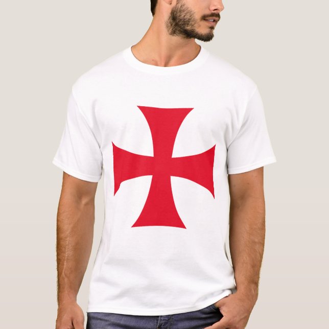 Camiseta Templar Cross Crusader Christian Men's Tee Shirt (Frente)