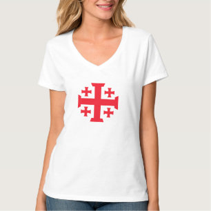 Camiseta Templário Cruz de Jerusalém Feminina Deco