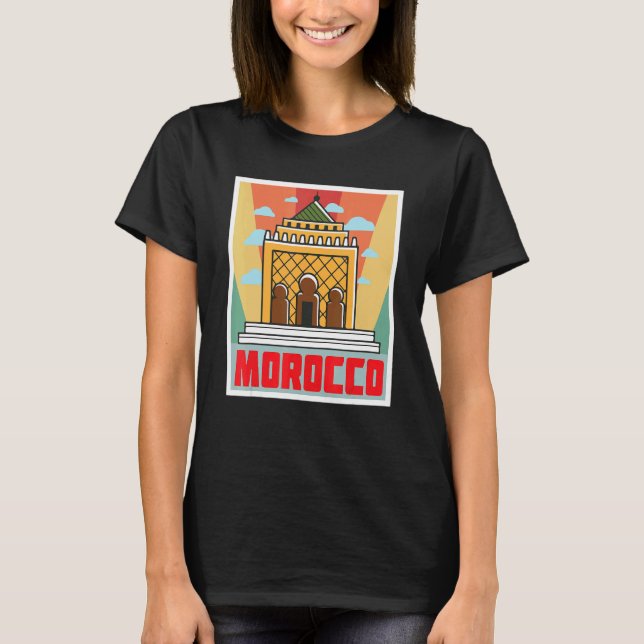 Camiseta Temple Morocco African Souvenir Moroccans Gibralta (Frente)