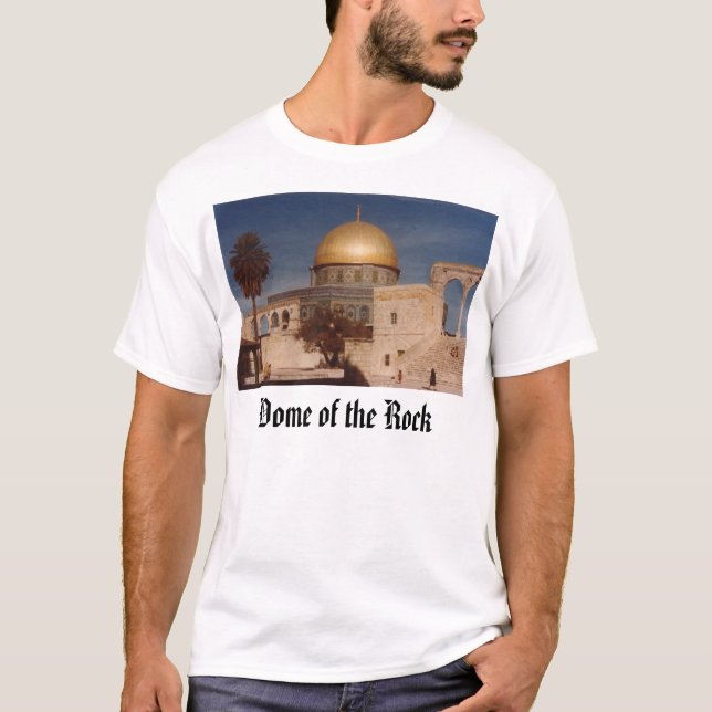 Camiseta Temple Mount Jerusalem, abóbada da rocha (Frente)