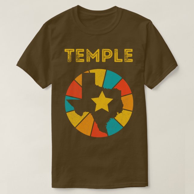 Camiseta Temple Texas Vintage desapontou Souvenir 1 (Frente do Design)