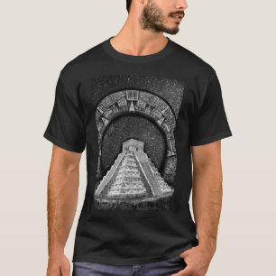 Camiseta Templo das Pirâmides Maias de Kukulcán Calendár