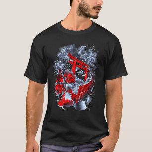 Camiseta Templo de Flor de Lótus de Peixe Koi da Ásia Sakur