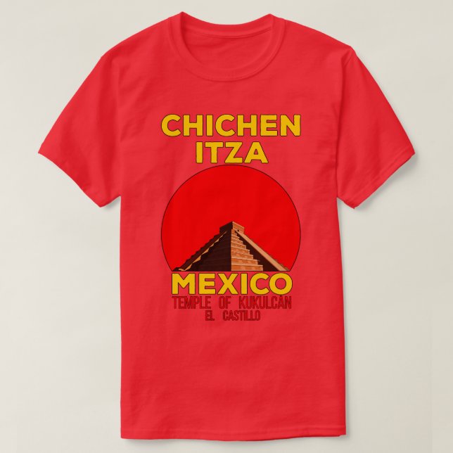 Camiseta Templo de Kukulcn El Castillo Chichen Itza México (Frente do Design)
