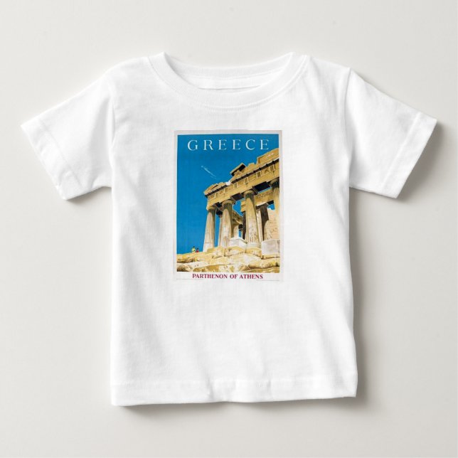 Camiseta Templo de Partenon da Grécia de Atenas viagens vin (Frente)