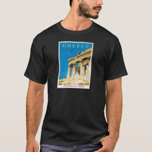 Camiseta Templo de Partenon da Grécia de Atenas viagens vin